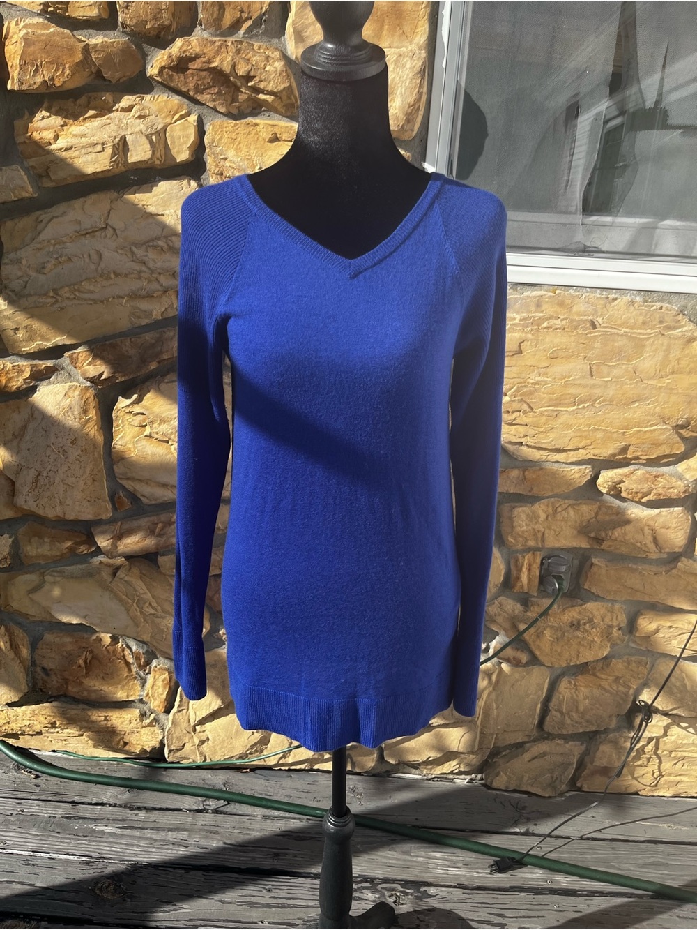 The Limited Royal Blue V-Neck Long Sleeve Sweater